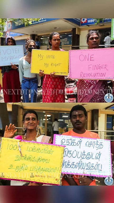 Trans persons conducted an voter awareness program ahead of the upcoming LS polls insisting a 100% voter turnout