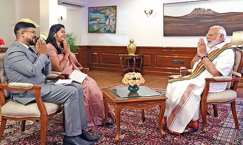Journalist's Ashokha Varshini and Hariharan interviews PM Modi