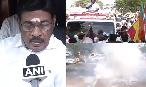 Indhiya Jananayaga Katchi (IJK) founder TR Paarivendhar campaigning for Perambalur Lok Sabha constituency (ANI)