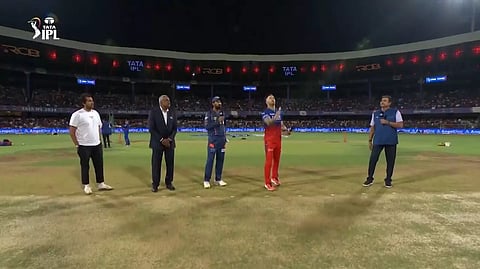 Toss Session between RCB &amp; LSG (Screengrab IPL)