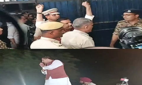 Sanjay Singh walks out of Tihar, to go to meet Kejriwal's wife