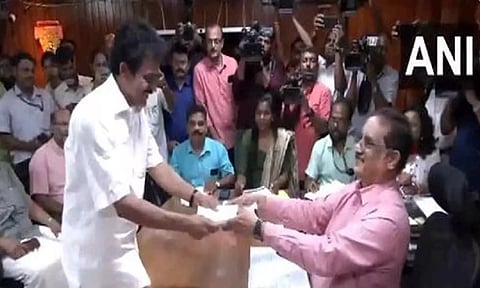 Congress leader KC Venugopal files nomination (Photo/ANI)