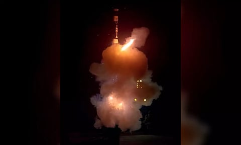 Agni Prime Missile: The defence ministry said the test-flight was carried out on Wednesday evening. (ANI)