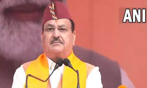 BJP President JP Nadda at Pithoragarh (ANI)