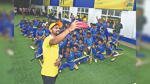 A file photo of Ruturaj Gaikwad at a Super Kings Academy