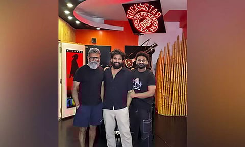 Sukumar, Allu Arjun and Devi Sri Prasad (Instagram)