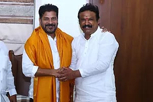 Narayanan Sri Ganesh and Revanth Reddy, Chief Minister of Telangana (IANS)