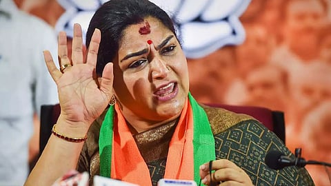 BJP state vice-president Kushboo Sundar