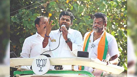 Annamalai electioneering in Coimbatore