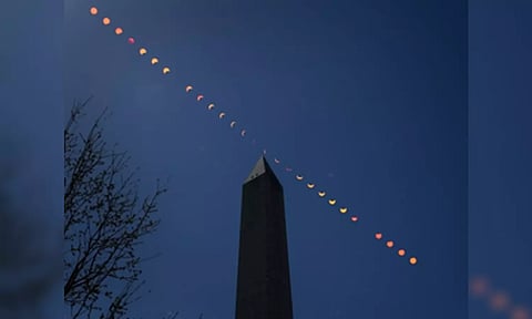 Visuals of solar eclipse&nbsp;