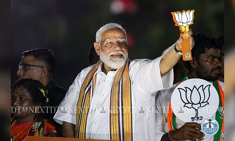 PM Modi's roadshow in Chennai (Photo: Hemanathan M)