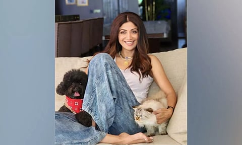 Shilpa Shetty with her Pets (IANS)