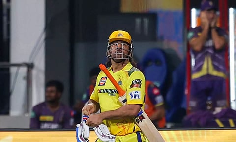 MS Dhoni during the match against KKR (Photo: Hemanathan)
