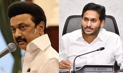 Tamil Nadu CM M.K.Stalin, Andhra Pradesh CM YS Jaganmohan Reddy&nbsp;
