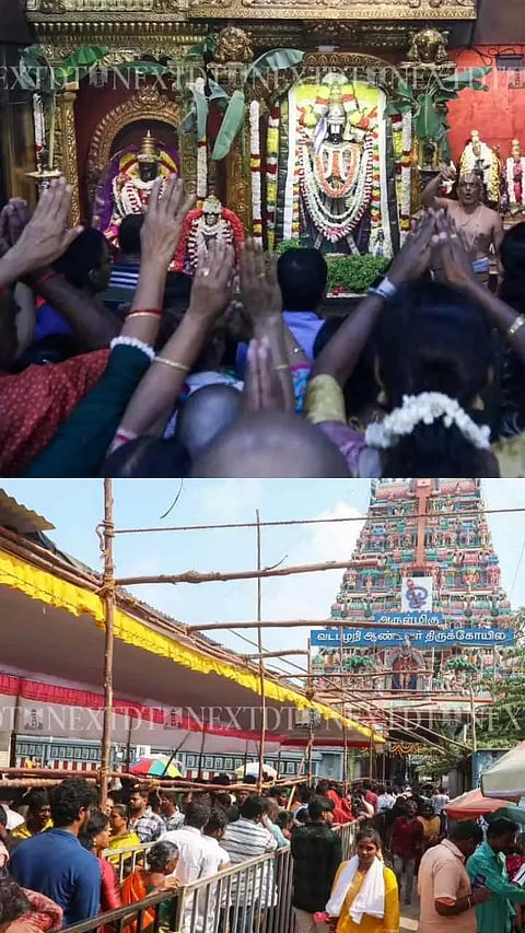 Devotees gathered at Vadapalani Murugan Temple and T Nagar Tirupati Devasthanam on Tamil New Year.