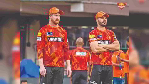 Heinrich Klaasen and Aiden Markram during practice session