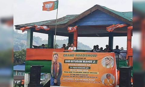 Arunachal Pradesh BJP chief Biyuram Wahge (ANI)