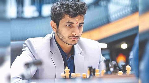 Vidit Gujrathi during his match against Hikaru Nakamura