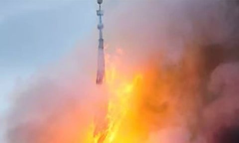 Børsen building in Denmark engulfed in massive fire (ANI)