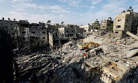 Visual from the Gaza Strip amid Israel-Hamas conflict (ANI)