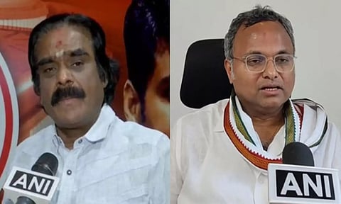 BJP leader Devanathan Yadav (Left) and Congress MP Karti Chidambaram (ANI)