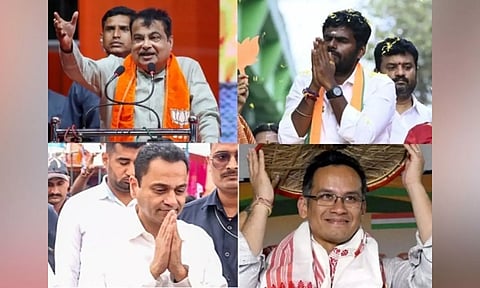 BJP's Nitin Gadkari, K Annamalai, Congress' Nakul Nath and Gaurav Gogoi (ANI)