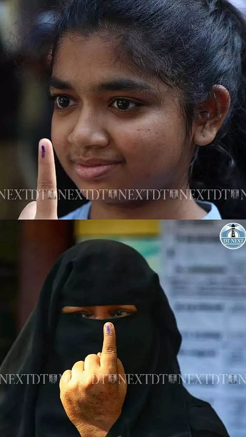 First time voters cast their votes.