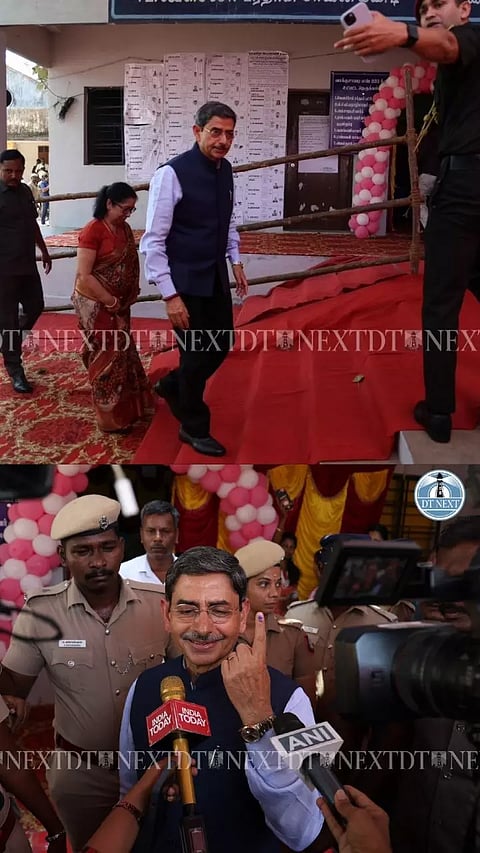 Governor RN Ravi casts his vote for Lok Sabha Elections 2024