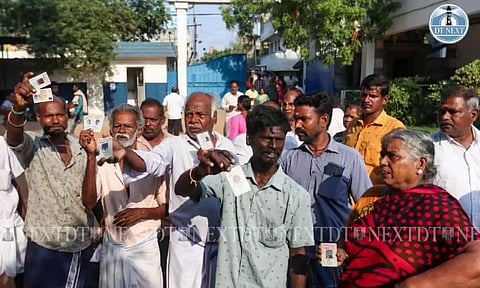 Voters express frustration as they were denied their right to vote despite holding valid election IDs. (Photo: Hemanathan)