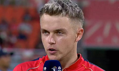 Sam Curran during the toss (Screengrab)