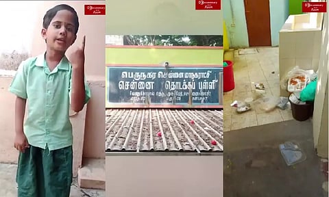 Screengrab from the video of a little girl