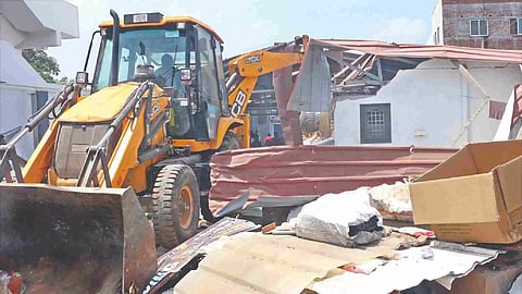 Encroachment being cleared in Coimbatore