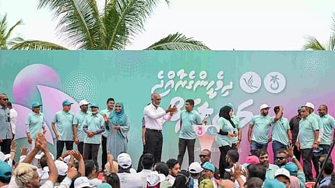 Muizzu celebrates victory on Monday