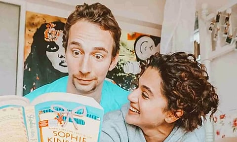 Taapsee Pannu(R), Mathias Boe(L),(ANI)