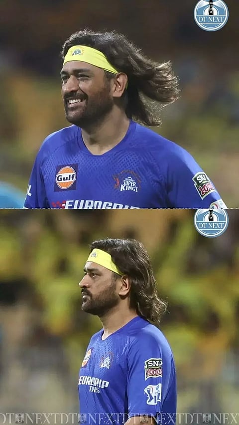 'Thala' MS Dhoni captured during a fun practice session at  Chepauk.