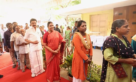 CM Stalin during TN Lok Sabha elections (IANS)