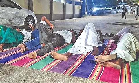 Some protesting farmers seen at the WRD office in Erode (File)