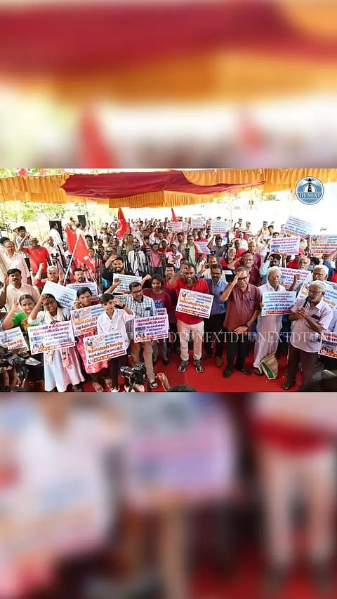 CPIM held a protest in ValluvarKottam to take action against PM Modi