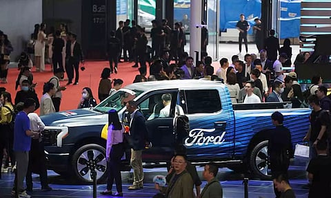 Auto Shanghai show in Shanghai (Reuters)