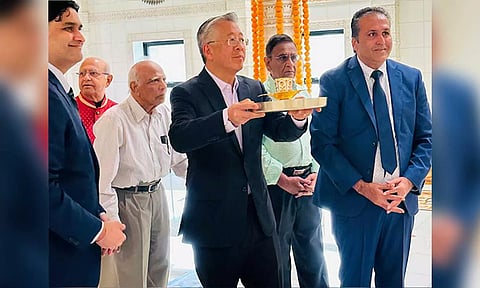 US State Dept Official Visits Jain Temple in California (ANI)