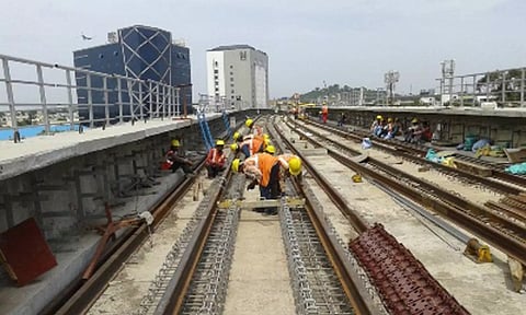 Chennai Metro Rail construction works&nbsp;
