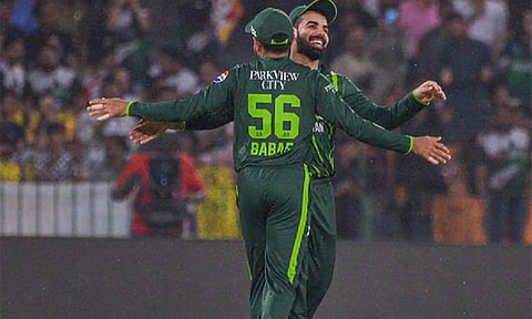 Babar Azam celebrating with Fakhar Zaman (ANI)