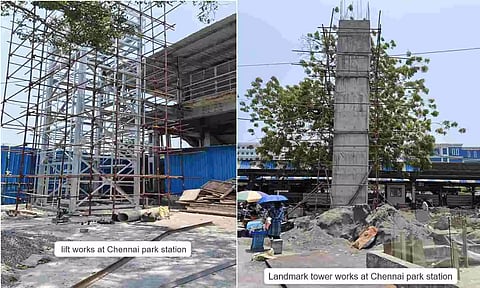 Redevelopment works at Chennai Park station