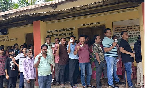 Large voter turnout recorded in Tripura. (ANI)