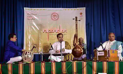 Iman Das accompanied by other artistes (File)