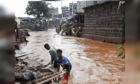 Flash flooding in central Kenya's Mai Mahiu area (Reuters)