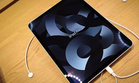 The new Apple iPad Air tablet is displayed shortly after it went on sale at the Apple Store on 5th Avenue in Manhattan (Reuters)