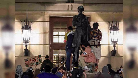 Protests continue on Columbia University campus in support of Palestinians (Photo/Reuters)