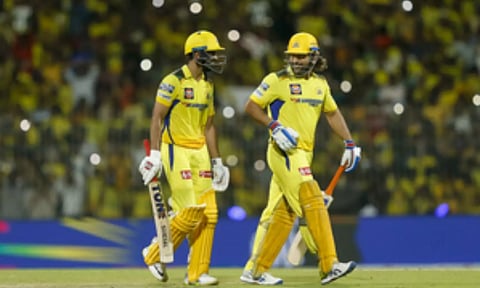 MS Dhoni &amp; Ruturaj Gaikwad (IANS)