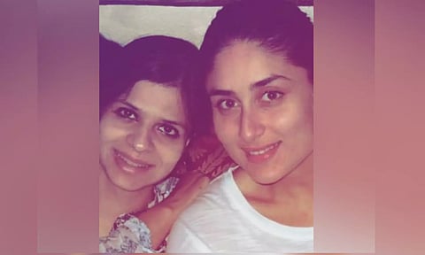 Actor Kareena Kapoor with her sis-in-law Saba Pataudi (ANI)